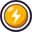 Orange speed power-up with a lightning bolt